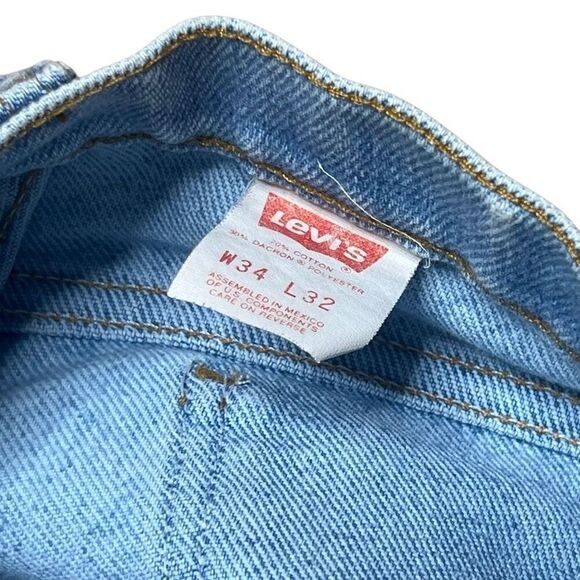 Vintage Levi’s Skoosh Baggy Jeans Western Light Wash 34x32 - Picture 9 of 11